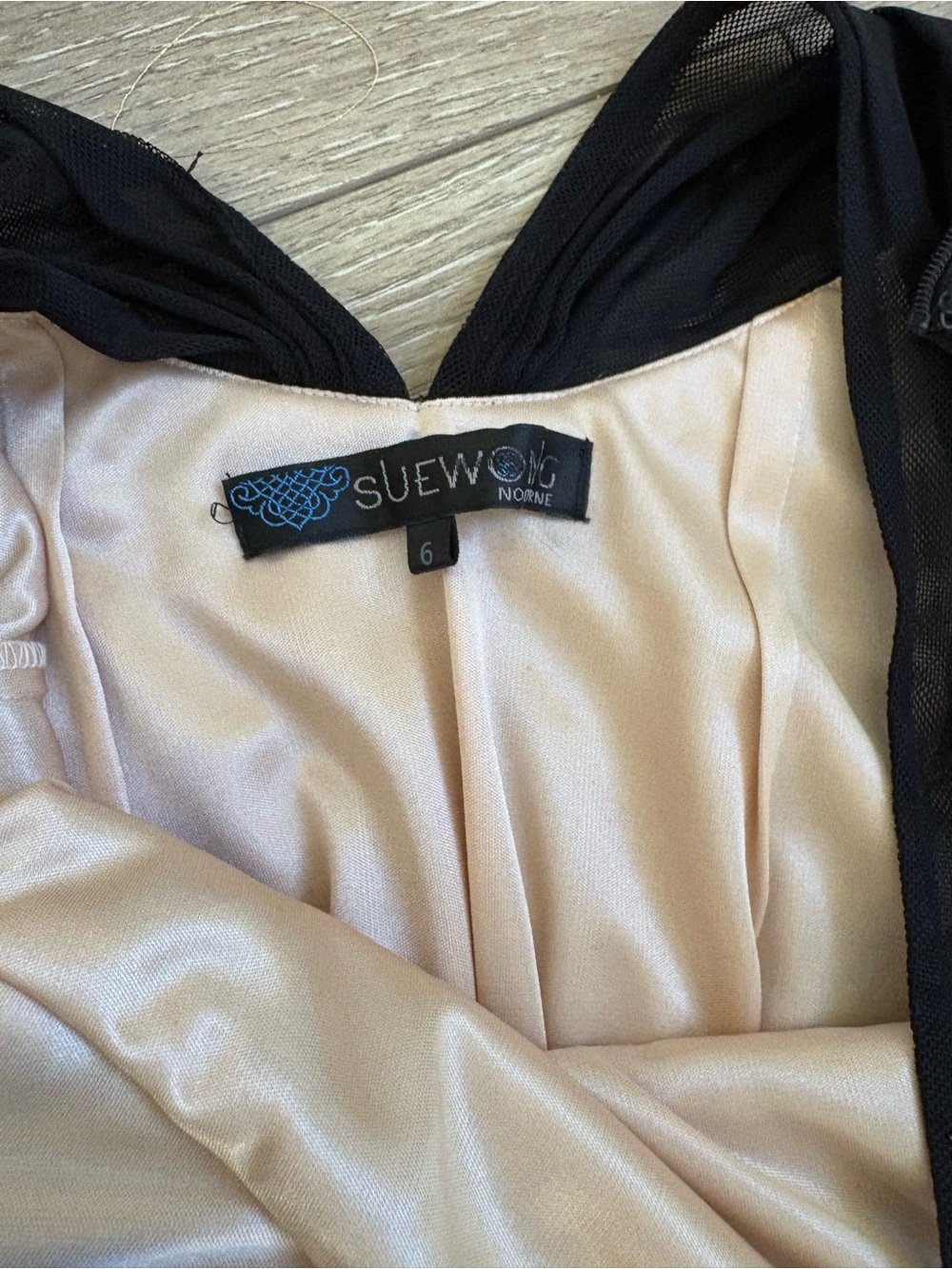 Sue Wong Black Beaded V-Neck Prom Gown - Picture 11 of 12